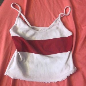 White and red tank top